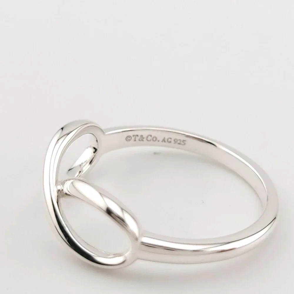 Tiffany & Co. Sterling Silver Figure 8 Signature Infinity Band Ring Size 7 - Picture 6 of 7